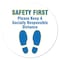 Signmission Safety First Social Distancing Non-Slip Floor Graphic, 7" x 7", FD-2-C-7-99996 FD-2-C-7-99996 - alternate 1